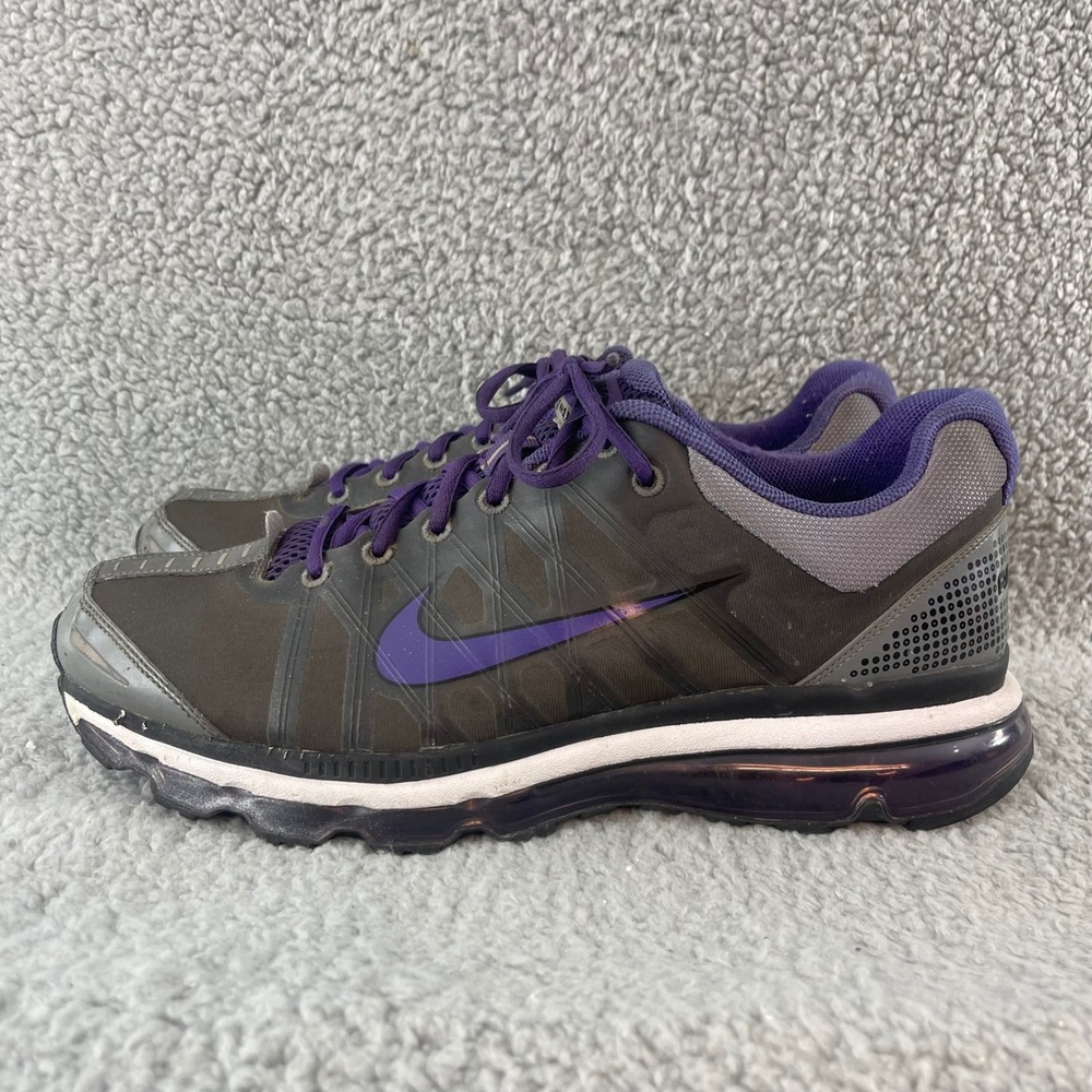 Nike Air Max+ 2009 Mens 12 Running Athletic Cushion Grey Purple Shoes 354744-017